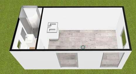 Plan Maison de jardin sans permis 17m²
