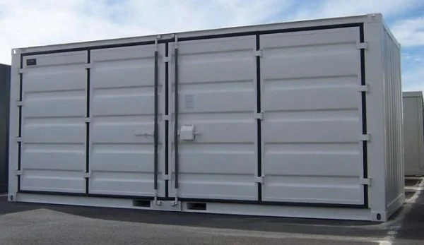 Container de stockage 20 pieds Open Side – Blanc exérieur