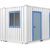 Garage prefabrique en containers maritimes 28-m² avec porte sectionnelle porte de service et fenetre