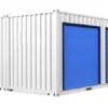 Garage prefabrique en containers maritimes de 28 m² vue exterieure Double porte sectorielle