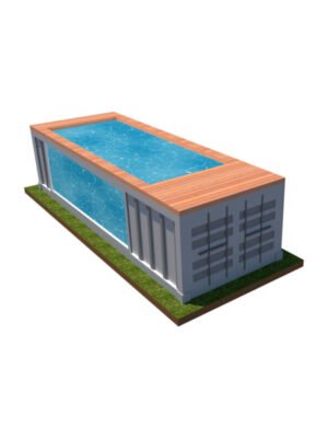 Piscine container 6m vitré