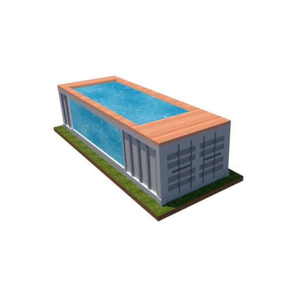 Piscine container 6m vitré
